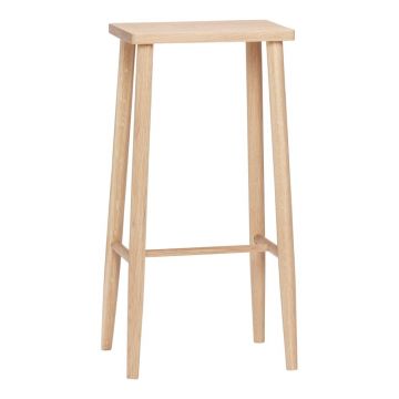 Scaun de bar din lemn de stejar Hübsch Folk, înălțime 72 cm