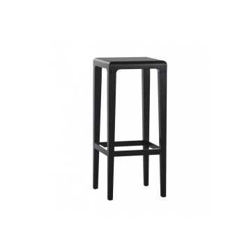 Scaun de bar din lemn de stejar Rioja Black High, l32xA32xH80 cm