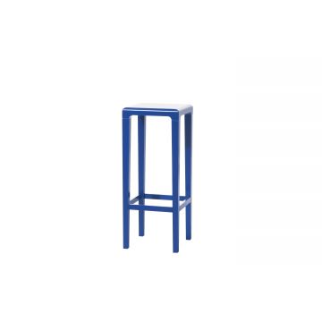 Scaun de bar din lemn de stejar Rioja Blue High, l32xA32xH80 cm