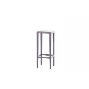 Scaun de bar din lemn de stejar Rioja Grey High, l32xA32xH80 cm