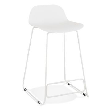 Scaun de bar Kokoon Slade Mini, înălțime 66 cm, alb