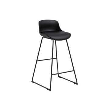 Scaun de bar negru (înălțime șezut 76 cm) Tina – Actona