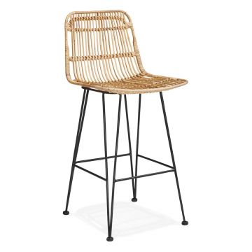 Scaun de bar Kokoon Liano Mini, înălțime 65 cm, natural