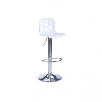 Scaun bar H-48 alb - H 83-105 cm