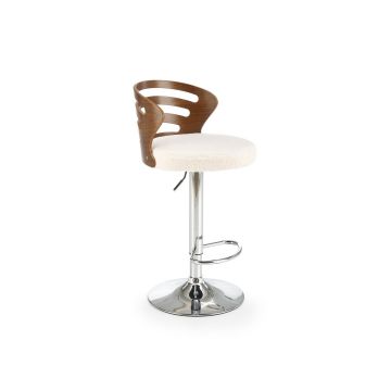 Scaun Bar Hans 109, 45x49x85-105 cm, Cream/Nuc
