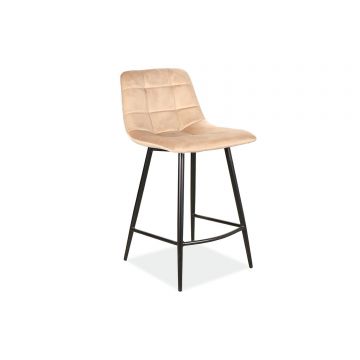 Scaun Bar Mila H2 Velvet Beige BLUVEL 28