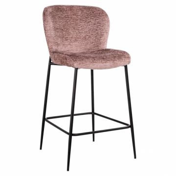 Scaun de bar Counter Darby roz pal