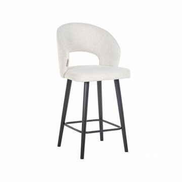 Scaun de bar Counter Savoy alb boucle