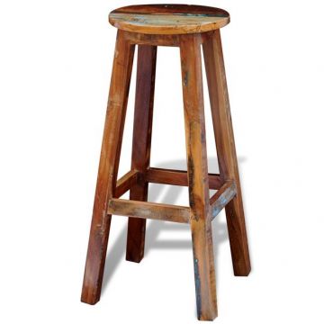 Scaun de bar din lemn masiv reciclat