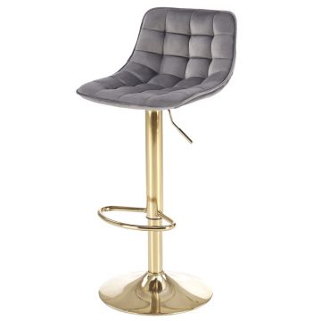 Scaun de bar HM H120 velvet Gri