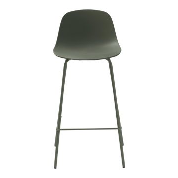 Scaun de bar kaki din plastic 92,5 cm Whitby – Unique Furniture
