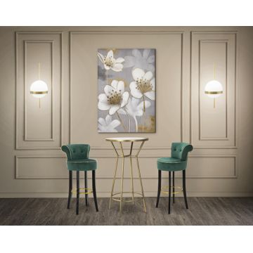 Scaun de bar Luxy, MDF Lemn Sintetic, Verde, 96x46x48 cm