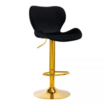 Scaun de bar QS-B15 velvet negru