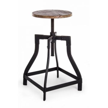 Scaun de bar Revolve ajustabil, Otel, Maro, x35x48 70 cm