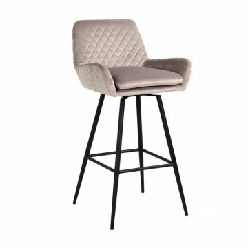 Scaun de bar rotativ Linsey bej