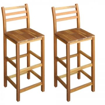 Scaune de bar, 2 buc., lemn masiv de salcâm, 42x36x110 cm Scaune de bar, 2 buc., lemn masiv de salcâm, 42x36x110 cm