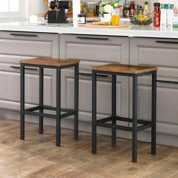Set 2 scaune pentru bar, SONGMICS, 40 30 65