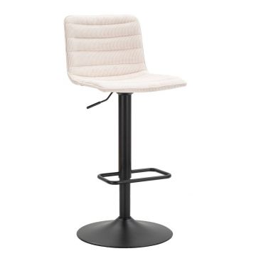 Scaun de bar alb/negru cu înălțime ajustabilă (înălțime șezut 61 cm) Malia – Mauro Ferretti