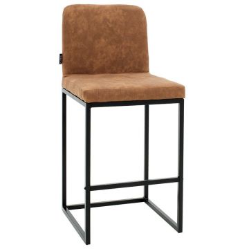 Scaun de bar Hidro picioare metalice negre - material textil material textil antica