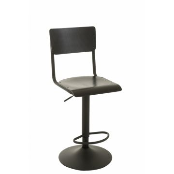 Scaun de bar lemn metnegru