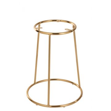 Scaun de bar mediu, Metal, Auriu, 44x44x56 cm