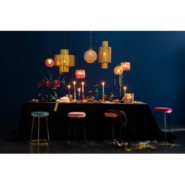 Scaun de bar mediu, Metal, Negru, 44x44x56 cm Scaun de bar mediu, Metal, Negru, 44x44x56 cm