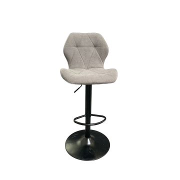 Scaun de Bar Zlin, 42x52x94.5-115.5 cm, Stofa Gri Deschis