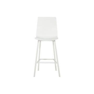 Scaune de bar de grădină albe 2 buc. din plastic Sophie Wave – Hartman