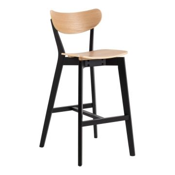 Scaune de bar din lemn de arbore de cauciuc 2 buc. 105 cm Roxby – Actona