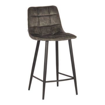 Scaune de bar kaki 2 buc. din catifea 94 cm Jelt – LABEL51 Scaune de bar kaki 2 buc. din catifea 94 cm Jelt – LABEL51