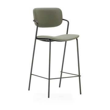 Scaune de bar kaki 2 buc. (înălțime șezut 68 cm) Maika – Marckeric