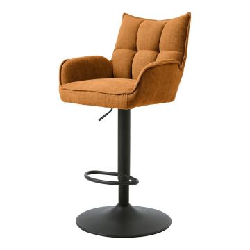 Scaune de bar portocalii cu înălțime ajustabilă 2 buc. Marilla – Unique Furniture