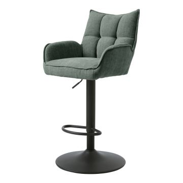 Scaune de bar verzi cu înălțime ajustabilă 2 buc. Marilla – Unique Furniture