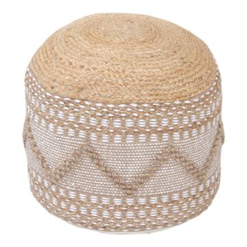 Pallo  pouf-scaun, iuta-bumbac, Natural, F40x30cm