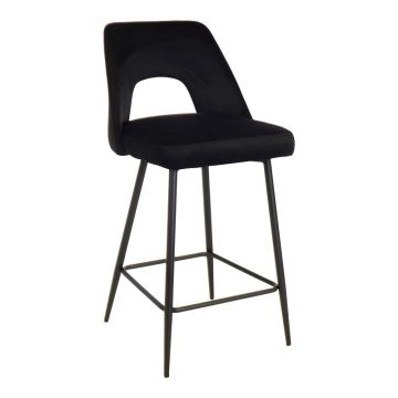 Saun de bar Murde, Negru, 47x52x96 cm