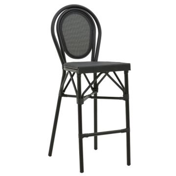 Scaun bar Dezyan, Negru - Maro, 41x54x116 cm