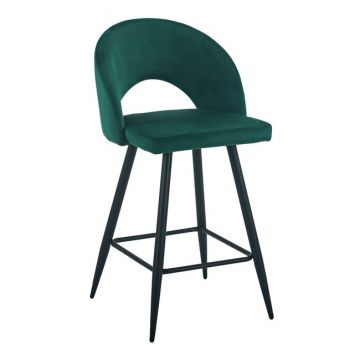 Scaun bar H-96, cu șezut confortabil și picioare metalice, 48x49x89 cm, culoare la alegere