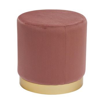 Scaun Dash, Catifea, Mar pudred-Auriu, 35x35x35 cm - Roz
