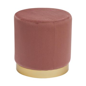 Scaun Dash, Catifea, Mar pudred-Auriu, 35x35x35 cm