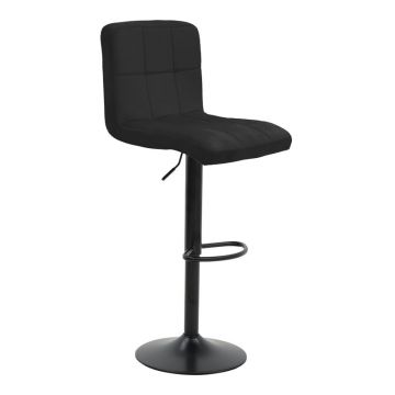 Scaun de bar ajustabil Remina Negru 44x44x112 cm