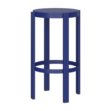 Scaun de bar albastru din oțel (înălțime șezut 65 cm) Doon – noo.ma