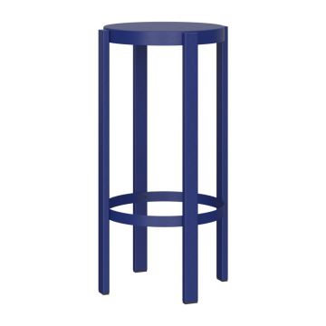 Scaun de bar albastru din oțel (înălțime șezut 75 cm) Doon – noo.ma