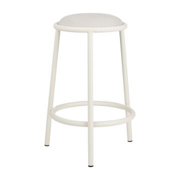 Scaun de bar bej din metal (înălțime șezut 68 cm) Hogo – noo.ma