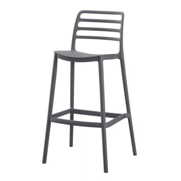 Scaun de bar BRETEL  H75 CM - Grey