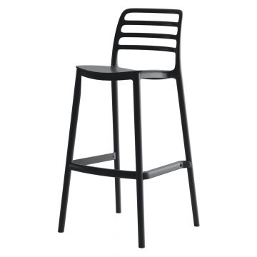 Scaun de bar BRETEL  H75 CM - Negru