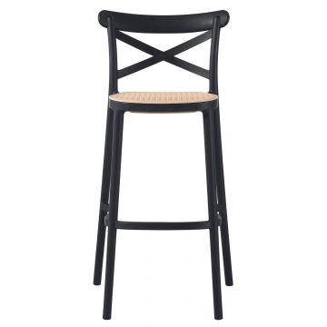 Scaun de bar BUMBAR  H76 CM - Negru