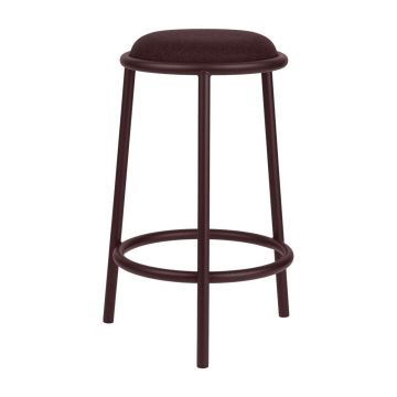 Scaun de bar burgundy din metal (înălțime șezut 68 cm) Hogo – noo.ma