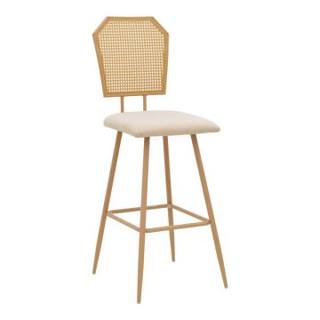 Scaun de bar Camilla I, Bej, 47x58x117 cm