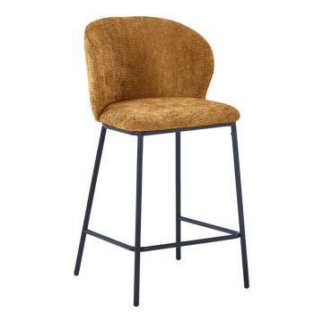 Scaun de bar cu funcție pivotantă Karg camel, Bej, 49x46x93 cm - Bej