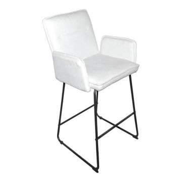 Scaun de bar cu functie rotativa Essential, alb, 57x64x107 cm